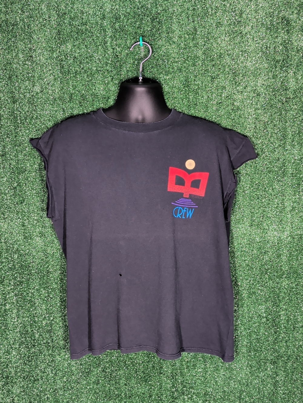 Moody Blues Vintage 1993 Cut Sleeves Crew T-shirt Black XL Brockum Tag